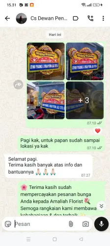Testimonial Papan Bunga Pernikahan kadugadung